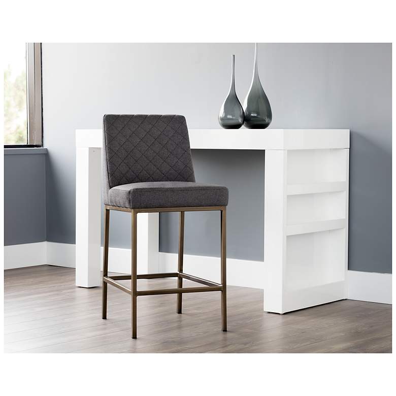 Image 4 Sunpan Leighland Counter Stool Dark Gray more views