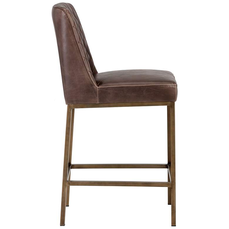 Image 2 Sunpan Leighland Counter Stool Havana Dark Brown more views
