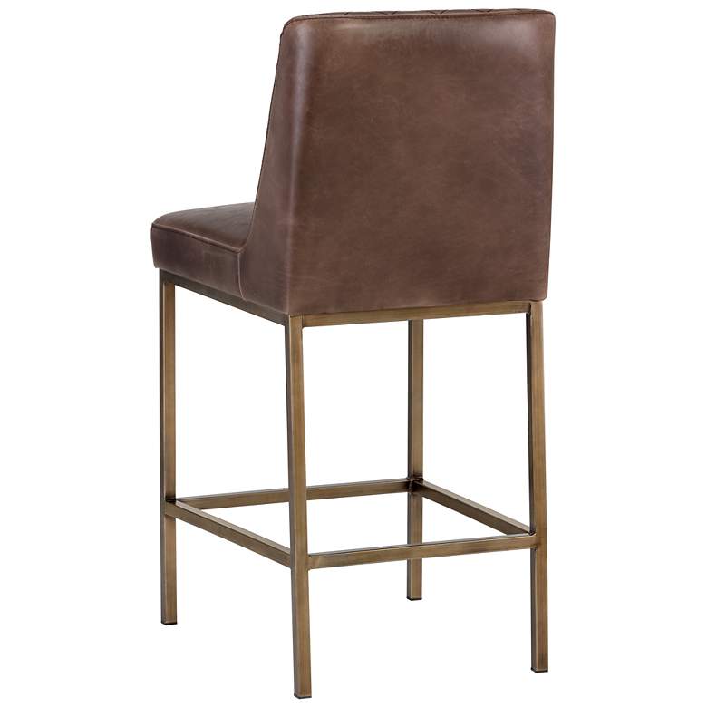 Image 3 Sunpan Leighland Counter Stool Havana Dark Brown more views