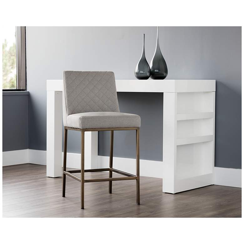 Image 4 Sunpan Leighland Counter Stool Light Gray more views