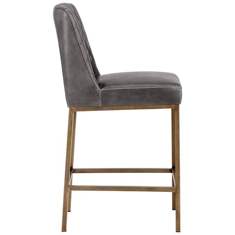 Image 2 Sunpan Leighland Counter Stool Overcast Gray more views