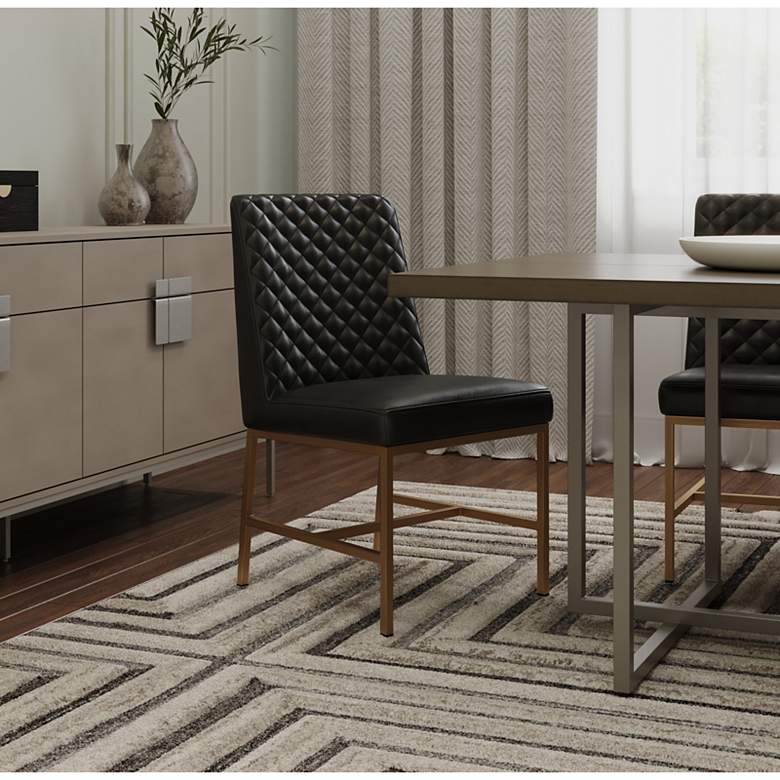 Image 1 Sunpan Leighland Dining Chair Coal Black Set of 2