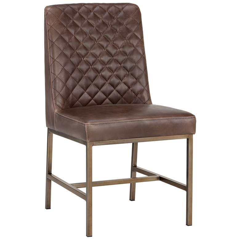 Image 1 Sunpan Leighland Dining Chair Havana Dark Brown Set of 2