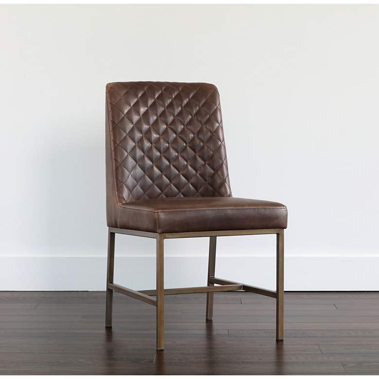 Image 1 Sunpan Leighland Dining Chair Havana Dark Brown Set of 2