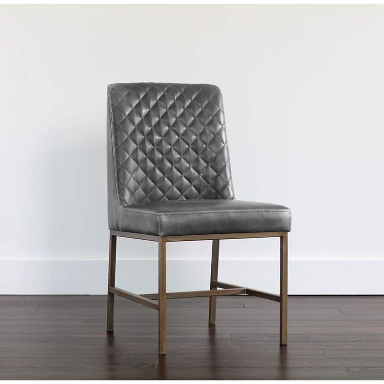 Image 1 Sunpan Leighland Dining Chair Overcast Gray Set of 2