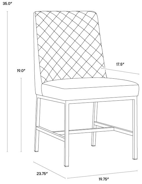 Sunpan Leighland Dining Chair Overcast Gray Set of 2