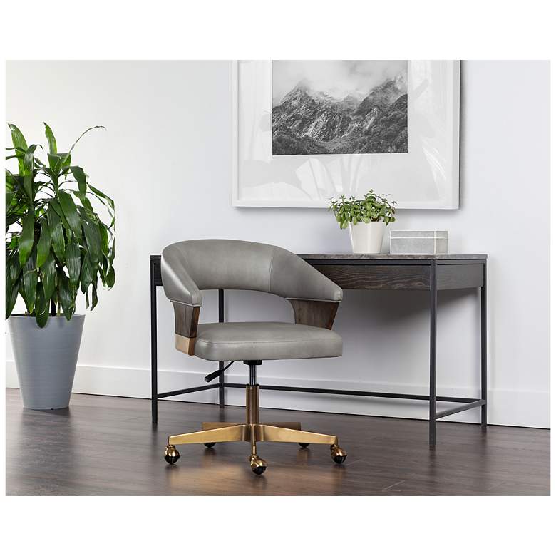 Image 5 Sunpan Leonce Office Chair Bravo Metal more views