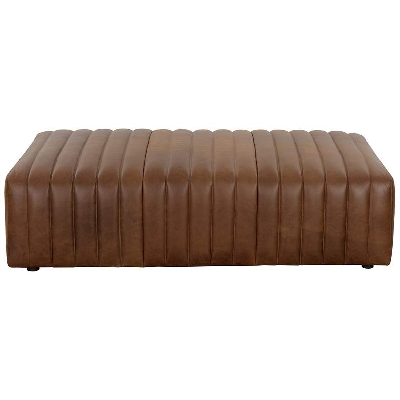 Image 3 Sunpan Lewin Ottoman Rectangular Lucia Tobacco Leather more views