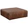 Sunpan Lewin Ottoman Square Lucia Tobacco Leather