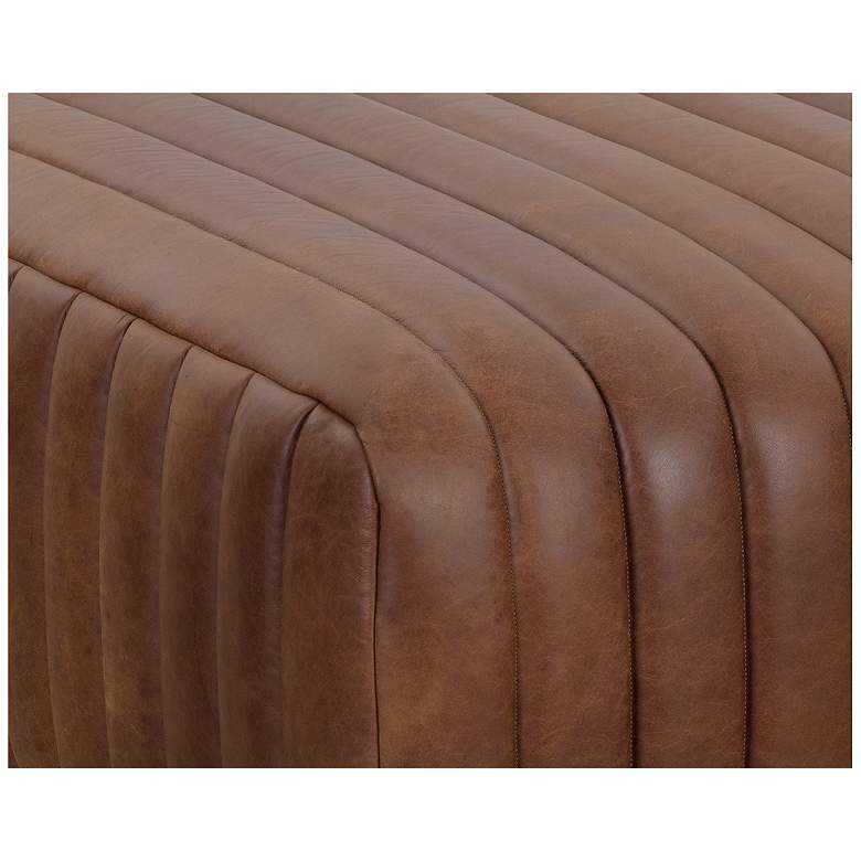 Image 5 Sunpan Lewin Ottoman Square Lucia Tobacco Leather more views