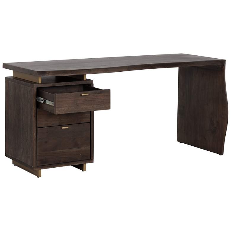 Image 3 Sunpan Lewis Desk Dark Brown more views