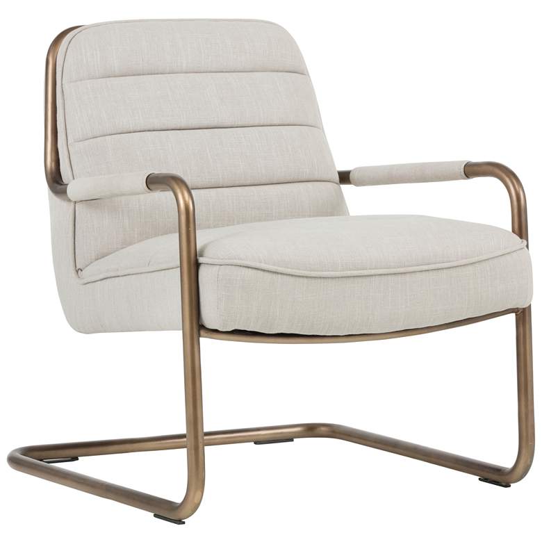 Image 2 Sunpan Lincoln Lounge Chair Beige Linen