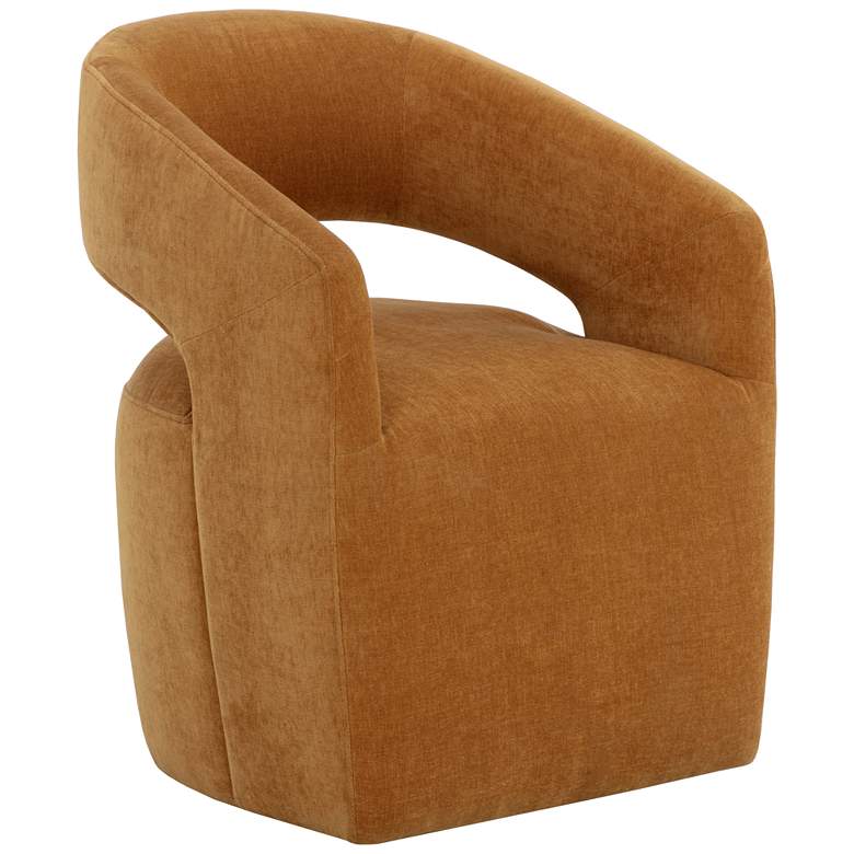 Image 1 Sunpan Lloret Wheeled Dining Armchair Danny Amber