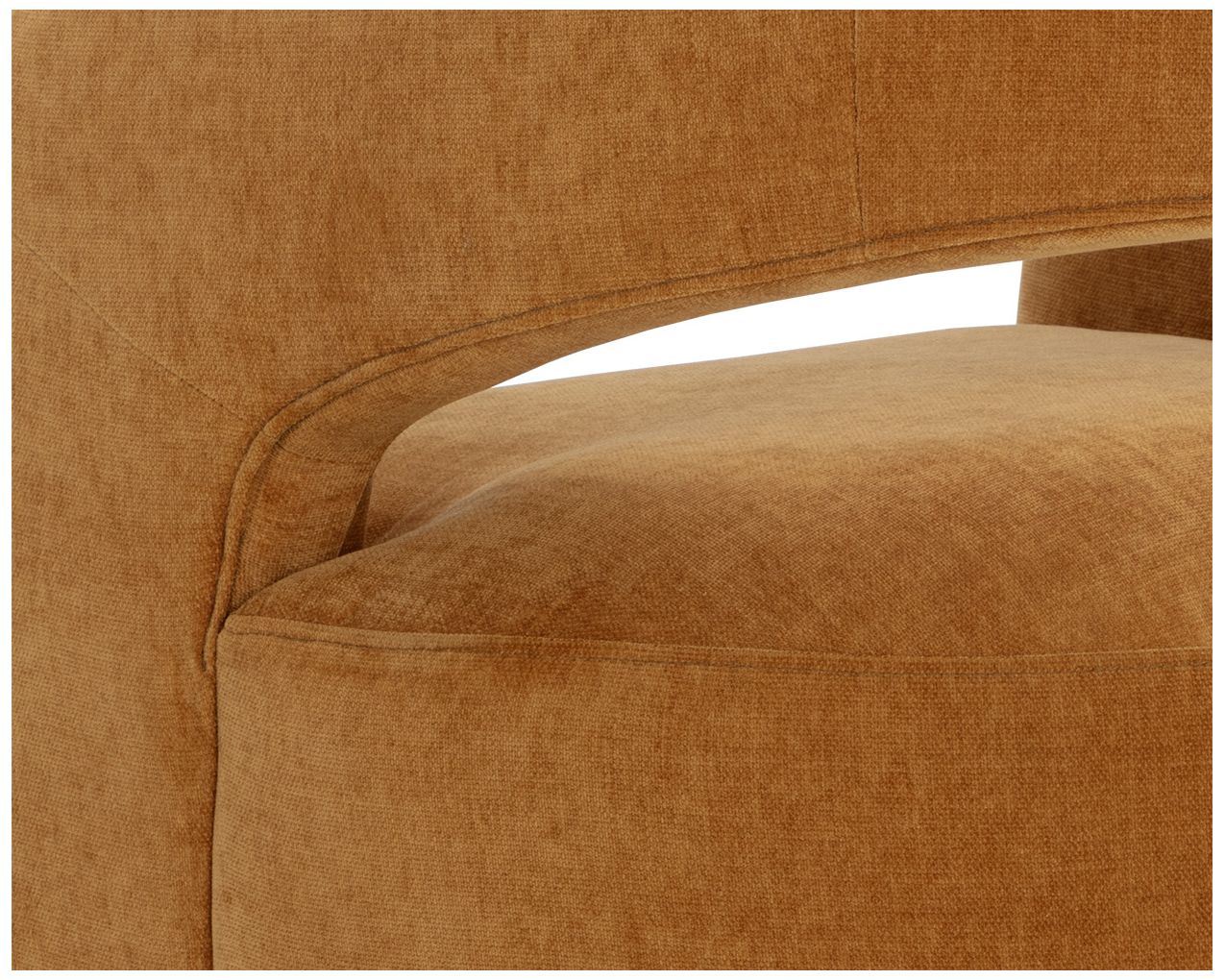 Sunpan Lloret Wheeled Dining Armchair Danny Amber