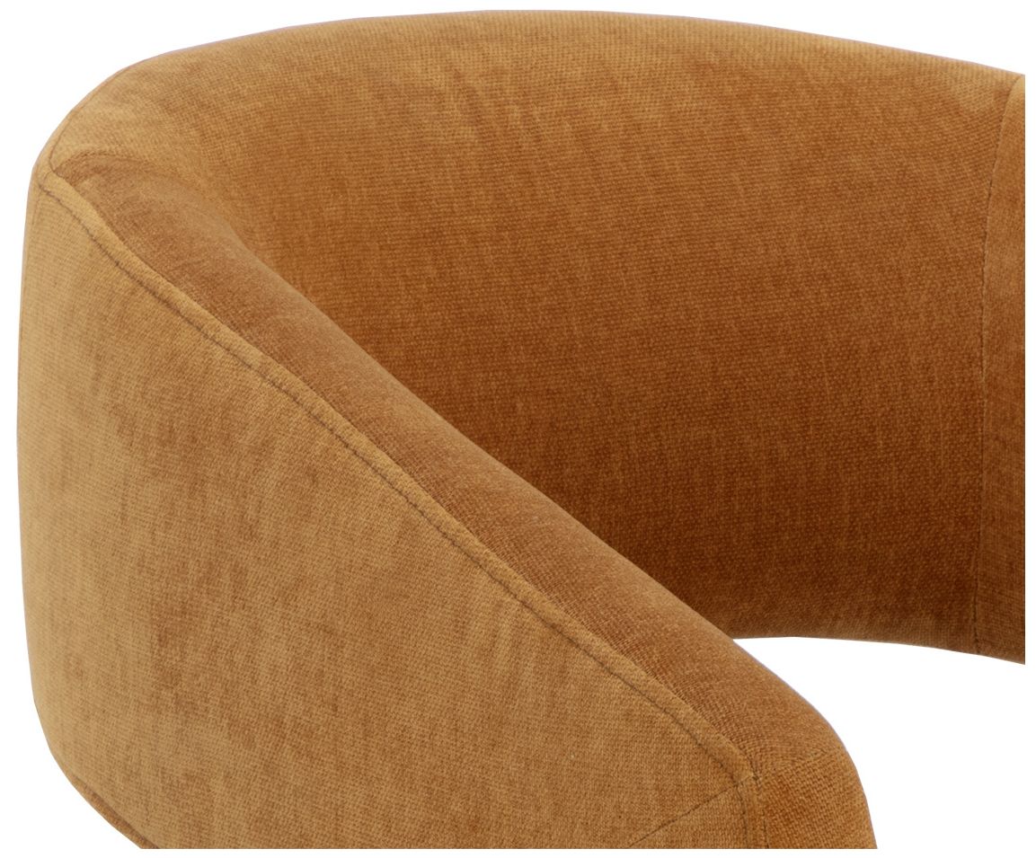 Sunpan Lloret Wheeled Dining Armchair Danny Amber