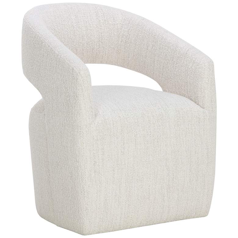 Image 2 Sunpan Lloret Wheeled Dining Armchair Merino Pearl