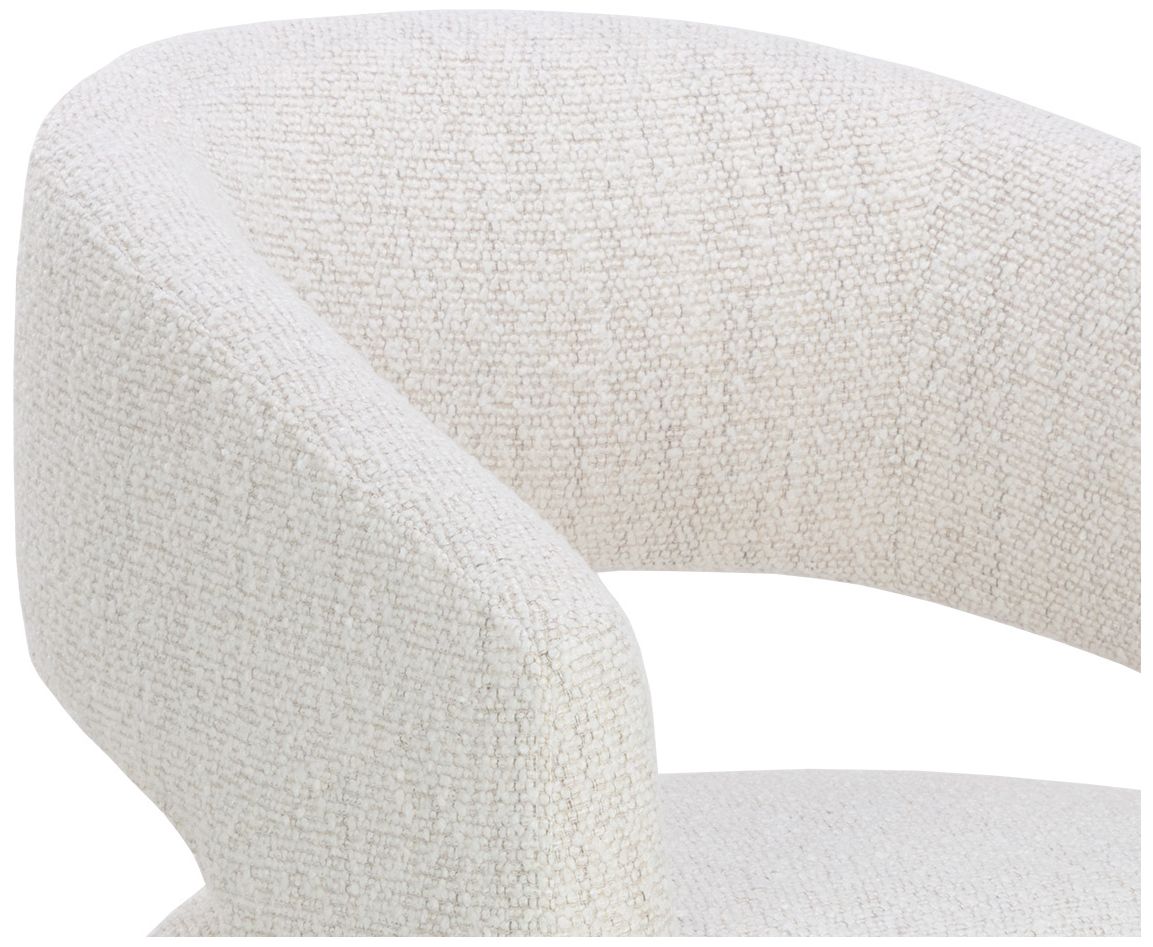 Sunpan Lloret Wheeled Dining Armchair Merino Pearl