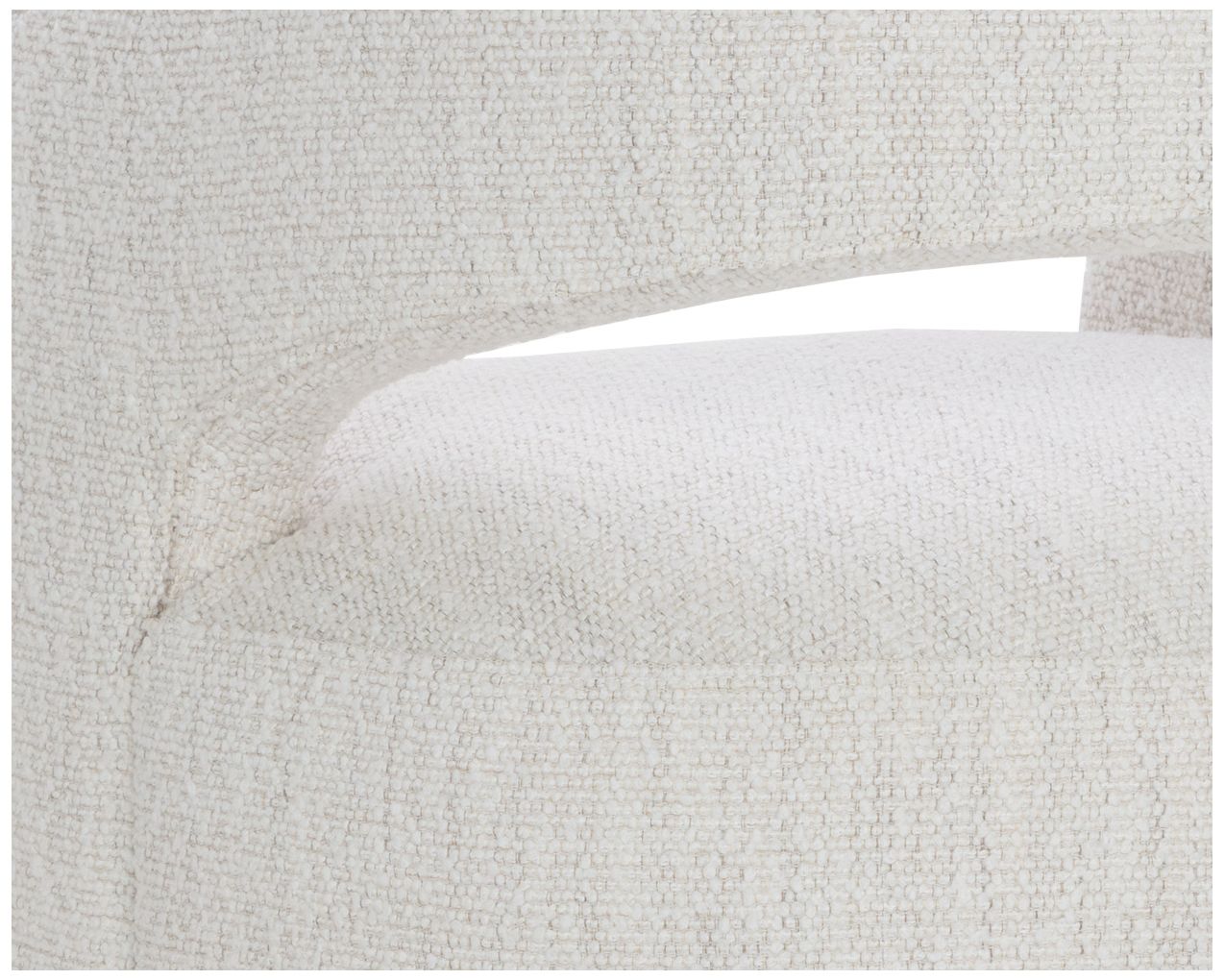 Sunpan Lloret Wheeled Dining Armchair Merino Pearl