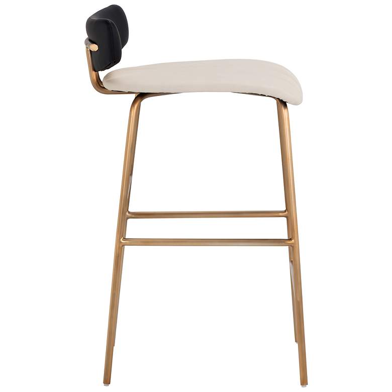 Image 2 Sunpan Lorelei Counter Stool Dillon Cream and Dillon Black more views