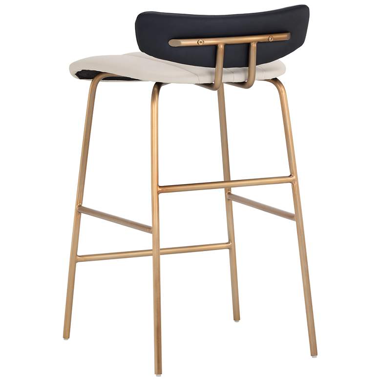 Image 3 Sunpan Lorelei Counter Stool Dillon Cream and Dillon Black more views