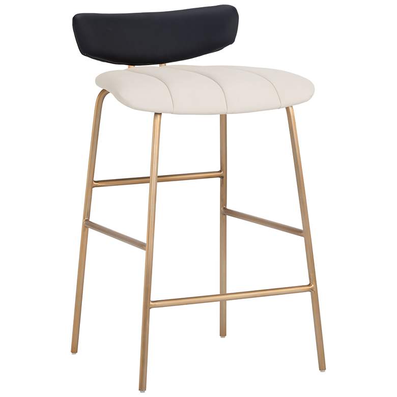 Image 7 Sunpan Lorelei Counter Stool Dillon Cream and Dillon Black more views