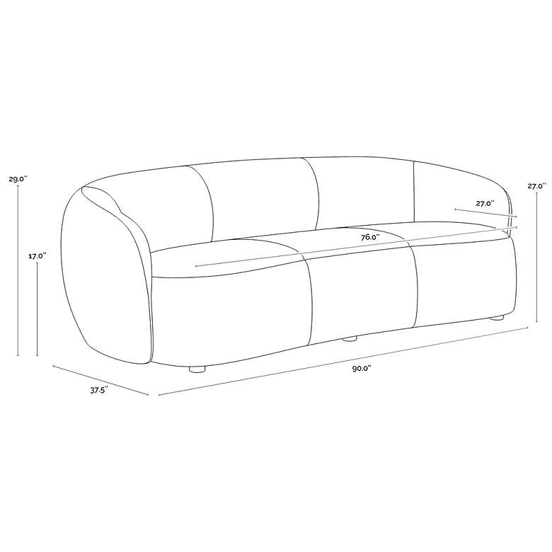 Image 5 Sunpan Lorne Sofa Merino Pearl more views