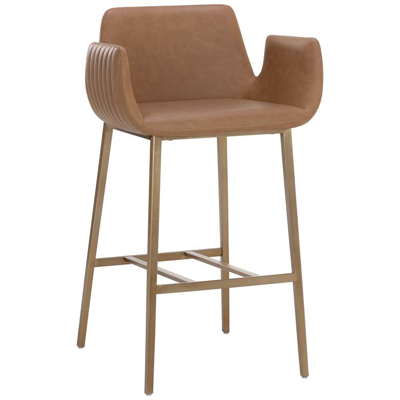 Image 1 Sunpan Lucano Barstool Milliken Cognac