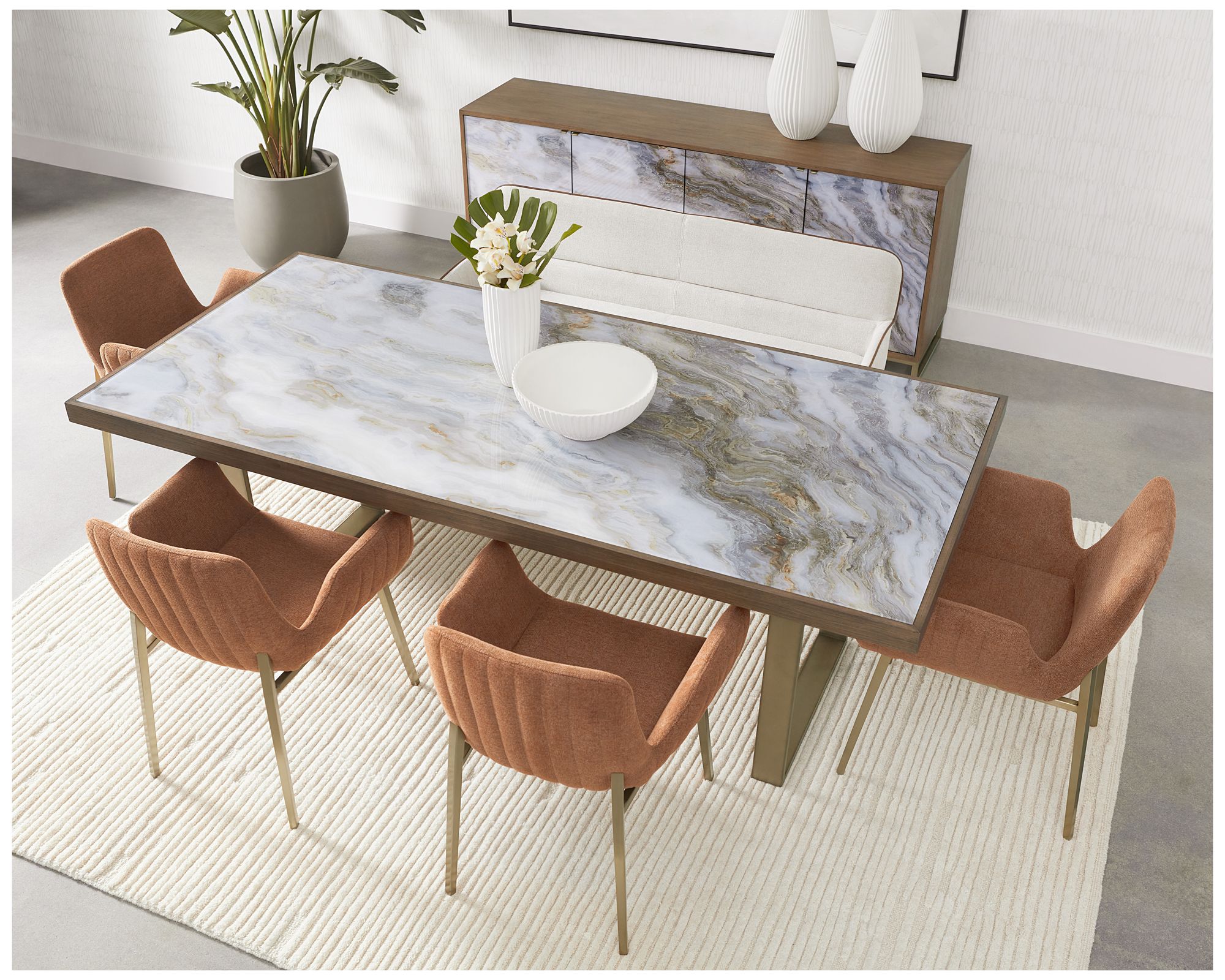 Sunpan Lucano Dining Armchair Belfast Rust