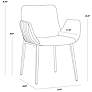 6_Sunpan Lucano Dining Armchair Bravo Black more views