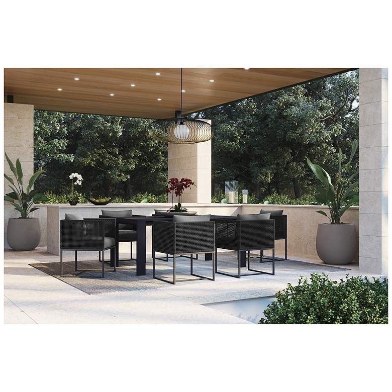 Image 4 Sunpan Lucerne Dining Table Sterling Black 70" more views