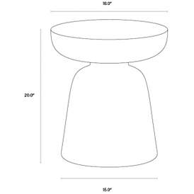 Image5 of Sunpan Lucida End Table Marble Look Black more views