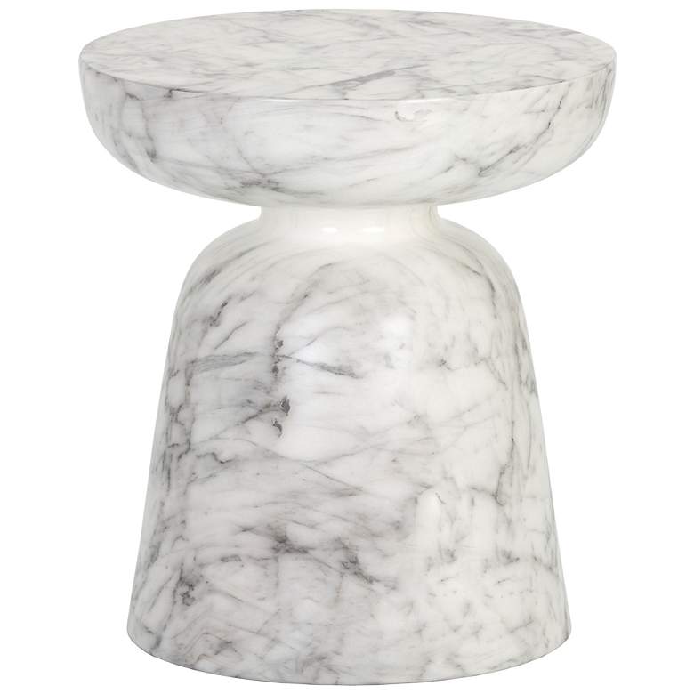 Image 3 Sunpan Lucida End Table Marble Look White more views