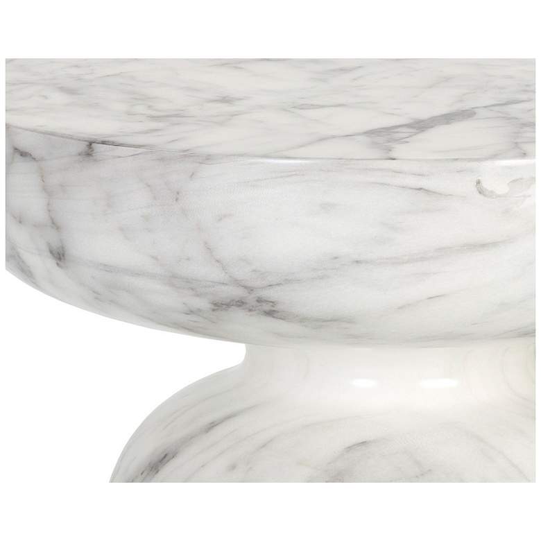 Image 5 Sunpan Lucida End Table Marble Look White more views