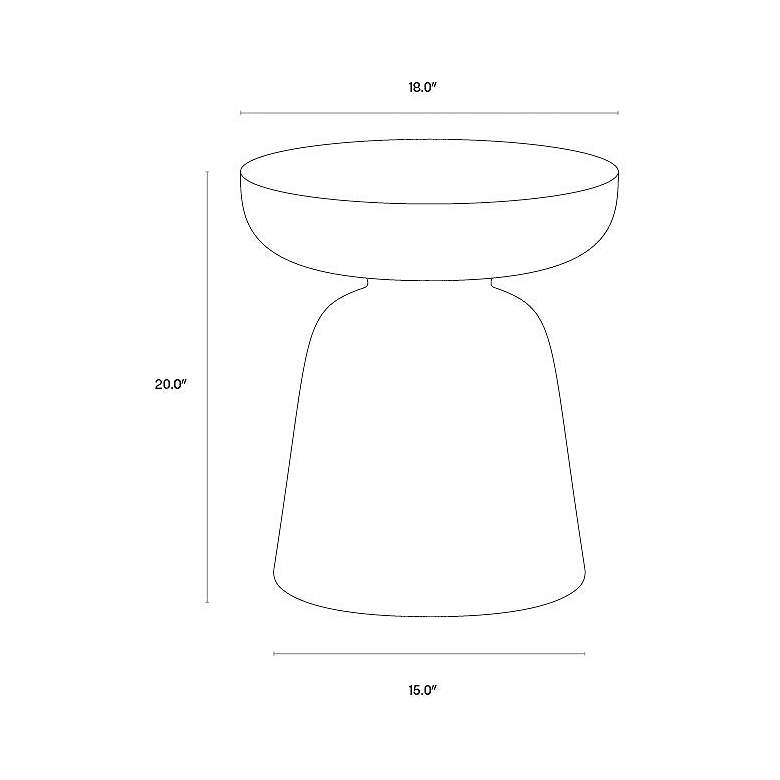 Image 6 Sunpan Lucida End Table Marble Look White more views