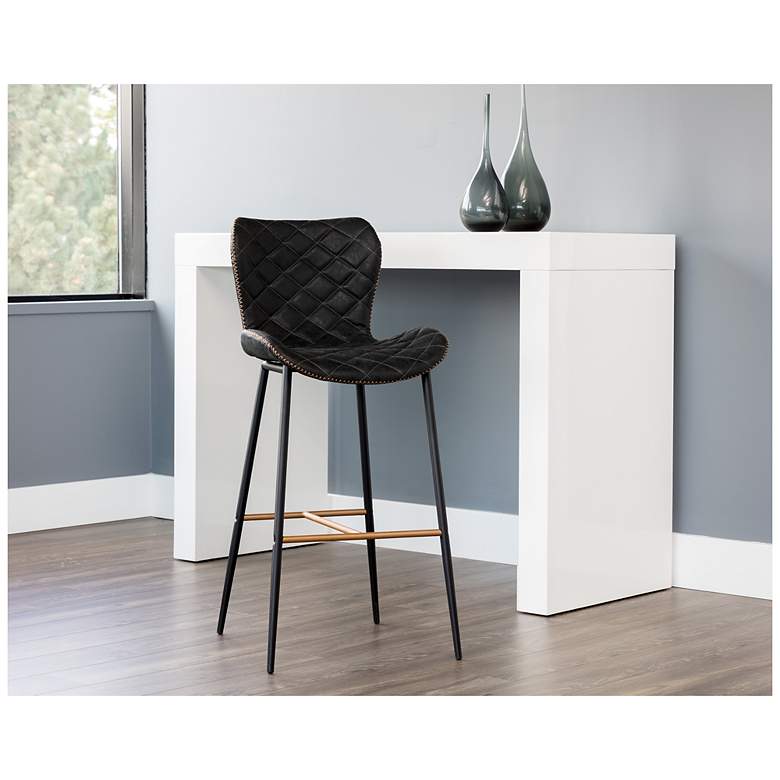 Image 5 Sunpan Lyla Barstool Antique Black Set of 2 more views