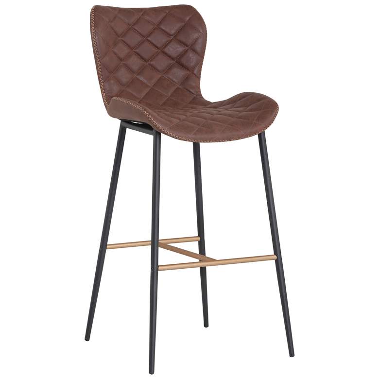 Image 1 Sunpan Lyla Barstool Antique Brown Set of 2