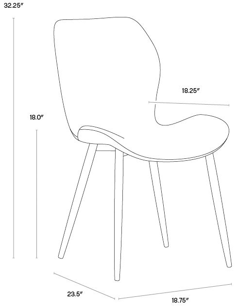 Sunpan Lyla Dining Chair Black Antique G