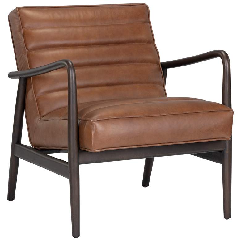 Image 2 Sunpan Lyric Lounge Chair Vintage Caramel Leather