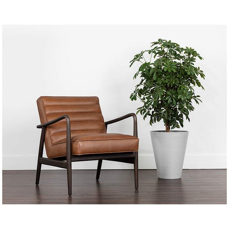 Image 1 Sunpan Lyric Lounge Chair Vintage Caramel Leather