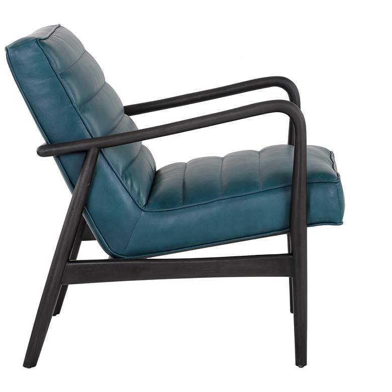 Image 4 Sunpan Lyric Lounge Chair Vintage Peacock Leather more views