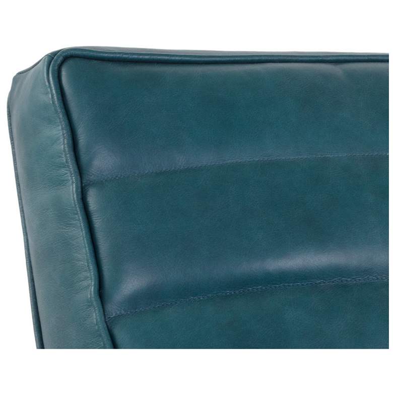 Image 7 Sunpan Lyric Lounge Chair Vintage Peacock Leather more views