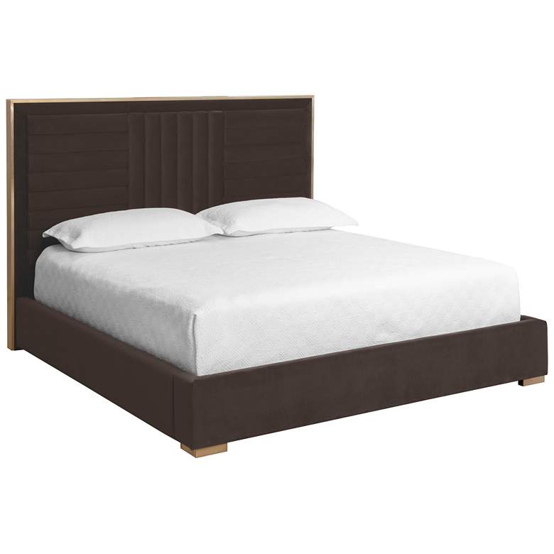 Image 1 Sunpan Mabel Bed King Meg Dark Brown