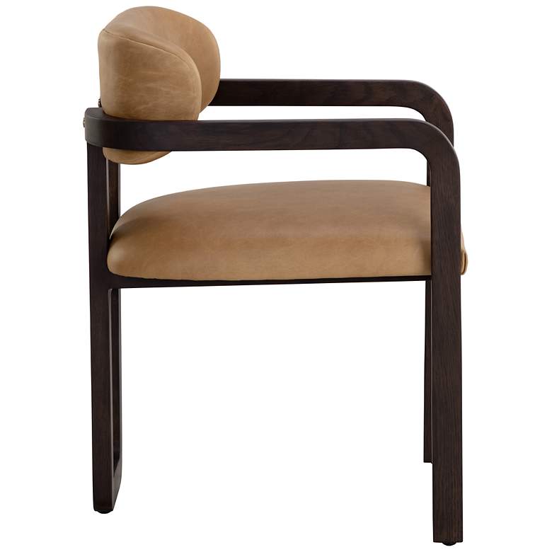 Image 4 Sunpan Madrone Dining Armchair Brown Ludlow Sesame Leather more views