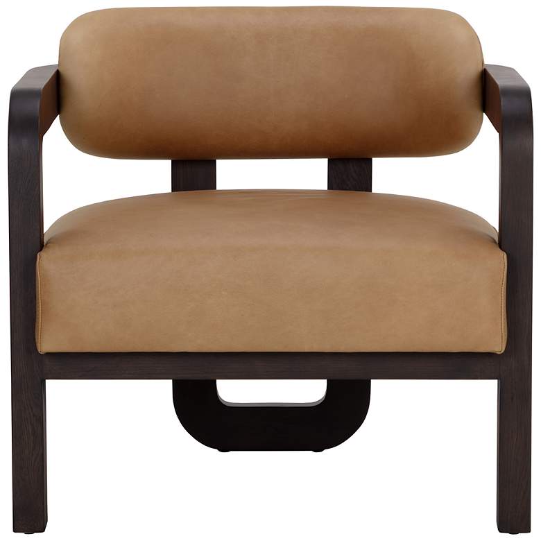 Image 2 Sunpan Madrone Lounge Chair Brown Ludlow Sesame Leather more views