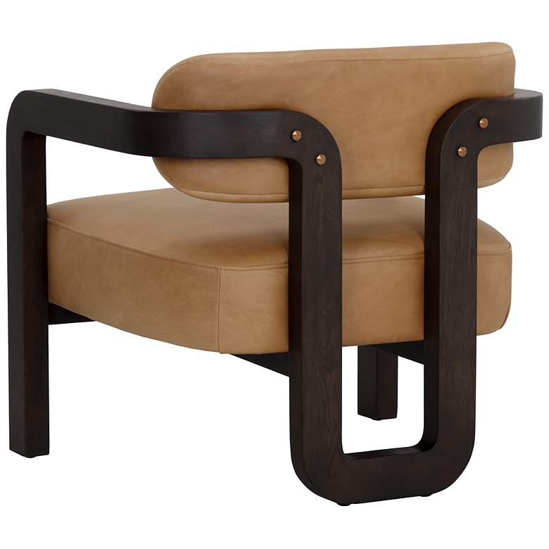 Image 4 Sunpan Madrone Lounge Chair Brown Ludlow Sesame Leather more views