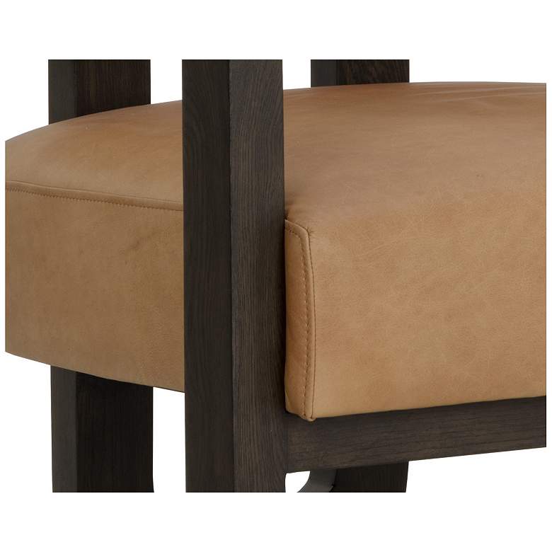 Image 5 Sunpan Madrone Lounge Chair Brown Ludlow Sesame Leather more views