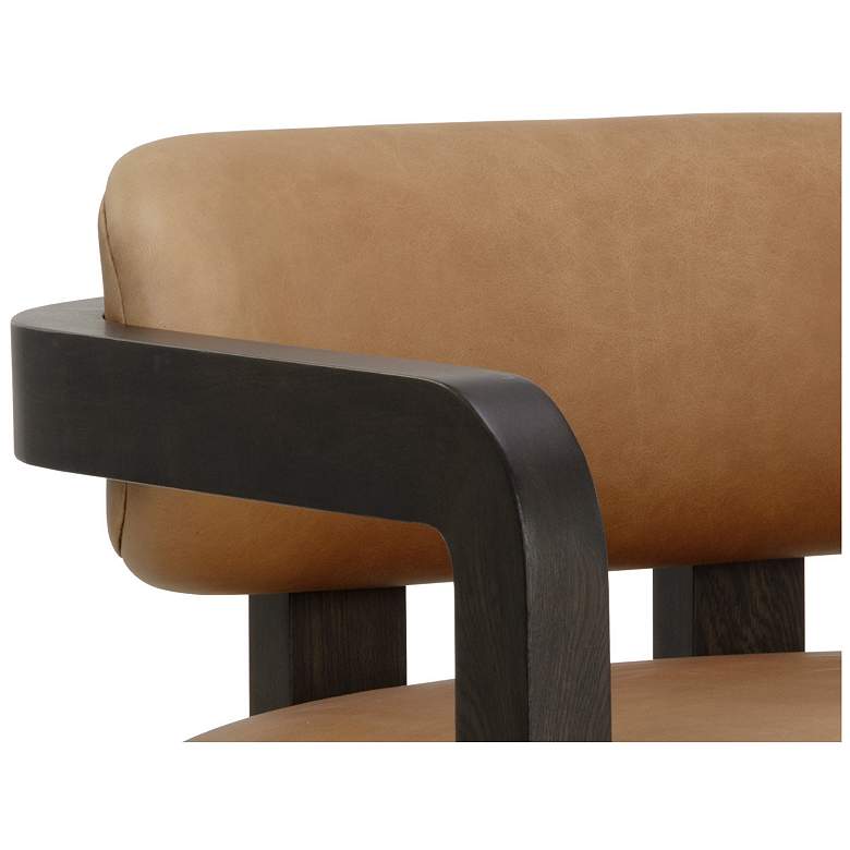 Image 6 Sunpan Madrone Lounge Chair Brown Ludlow Sesame Leather more views