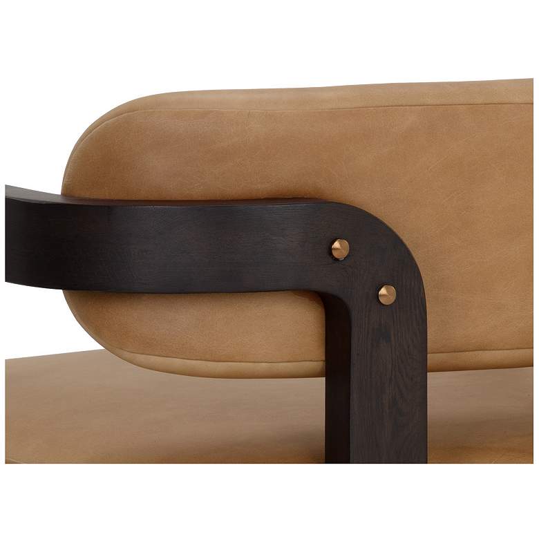 Image 7 Sunpan Madrone Lounge Chair Brown Ludlow Sesame Leather more views