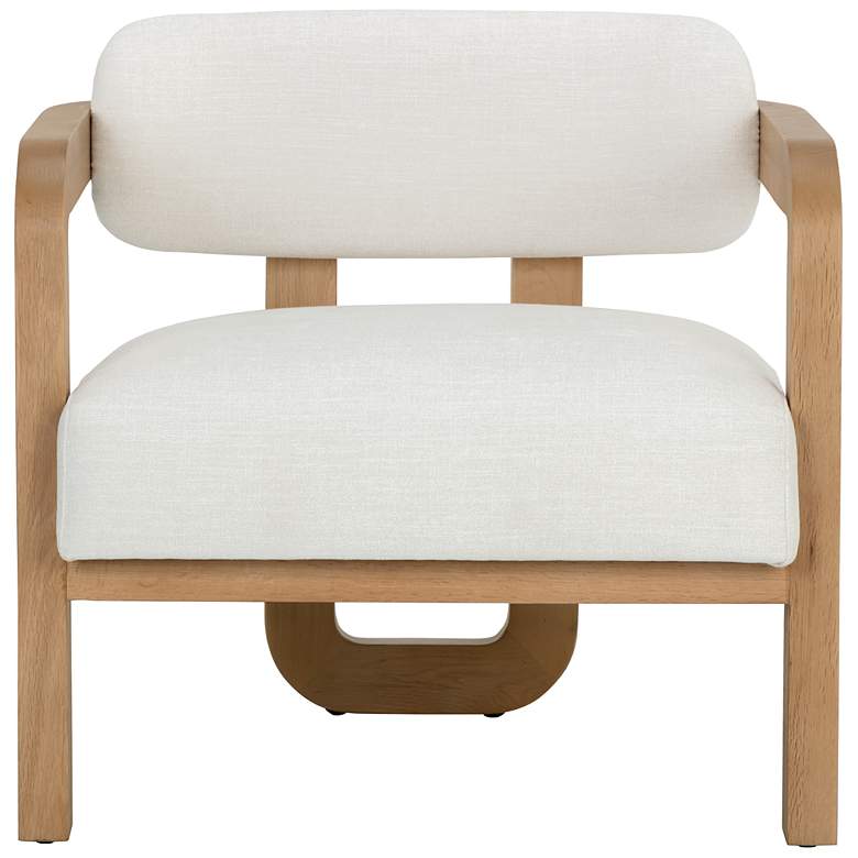 Image 2 Sunpan Madrone Lounge Chair Rustic Oak Heather Ivory Tweed more views
