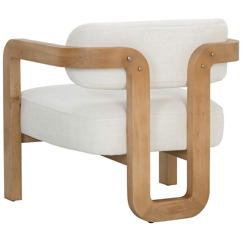 Image 4 Sunpan Madrone Lounge Chair Rustic Oak Heather Ivory Tweed more views